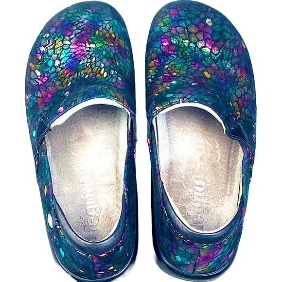 Alegria Women's Sz EU 37/ US 7-7.5 Leather Slip On Keli Minnow Rainbow Kel-459 - Picture 6 of 14